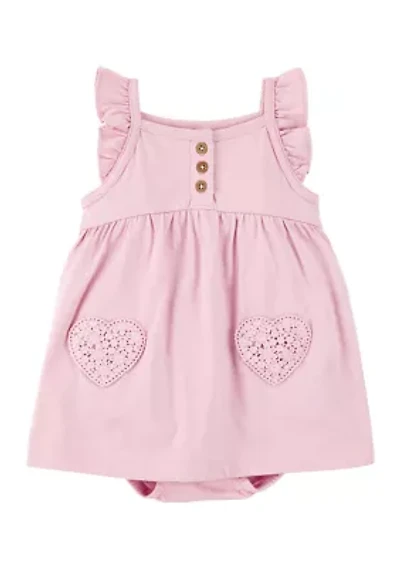 Baby Girls Flutter Sleeve Sunsuit