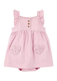Baby Girls Flutter Sleeve Sunsuit