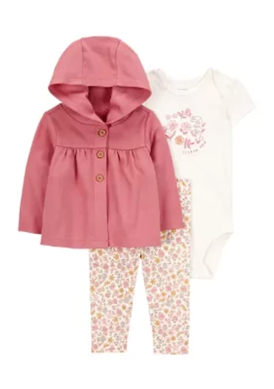 Baby Girls Cardigan and Bodysuit Set