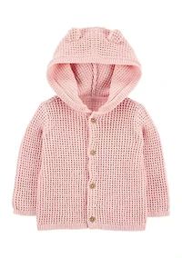 Baby Girls Button Front Cardigan