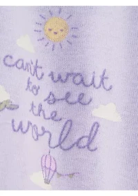 Baby Girls Zip Front Ice Cream Printed Cardigan Set