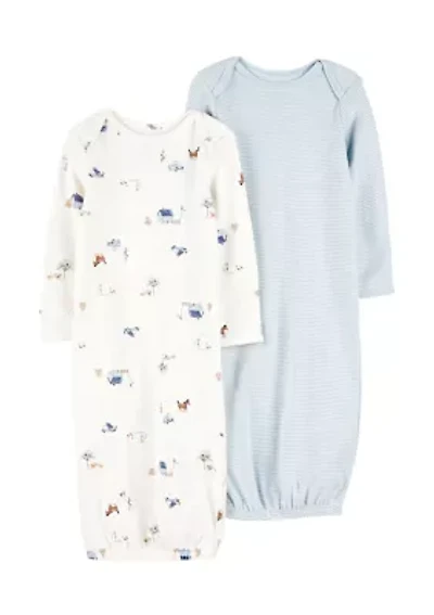 Baby Boys Printed Nightgown - 2 Pack