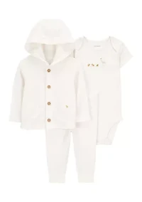Baby Three Piece Cardigan Set