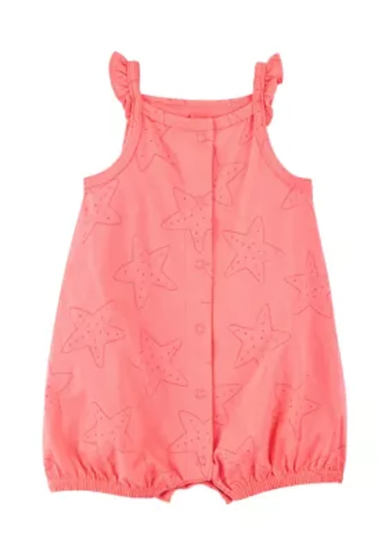 Baby Girls Starfish Printed Romper