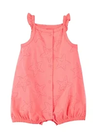 Baby Girls Starfish Printed Romper