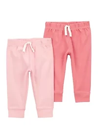 Baby Girls Pink Pants - 2 Pack