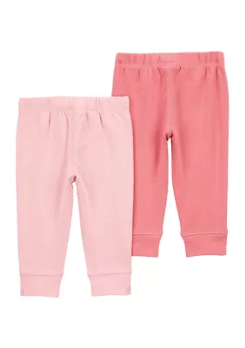 Baby Girls Pink Pants - 2 Pack