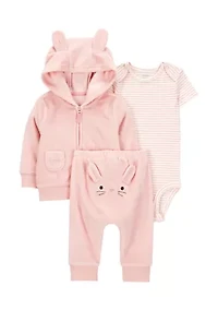 Baby Girls 3 Piece Cardigan Set