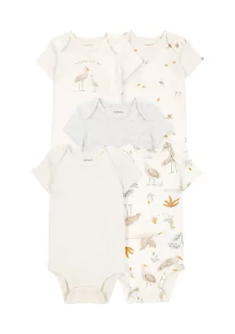 Baby Short Sleeve Bodysuit - 5 Pack
