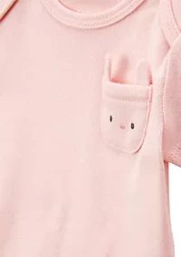 Baby Girls Short Sleeve Bodysuits