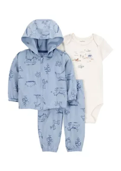 Baby Boys 3 Piece Cardigan Set
