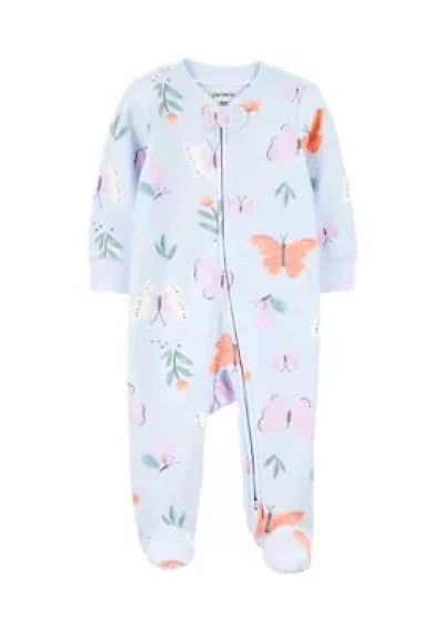 Baby Girls Footed One Piece Pajama