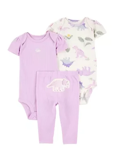 Baby Girls 3 Piece Bodysuit Set