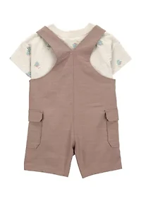 Baby Boys Shortall and Sunset Printed T-Shirt Set