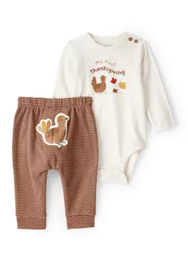 Baby Girls Turkey Bodysuit Set