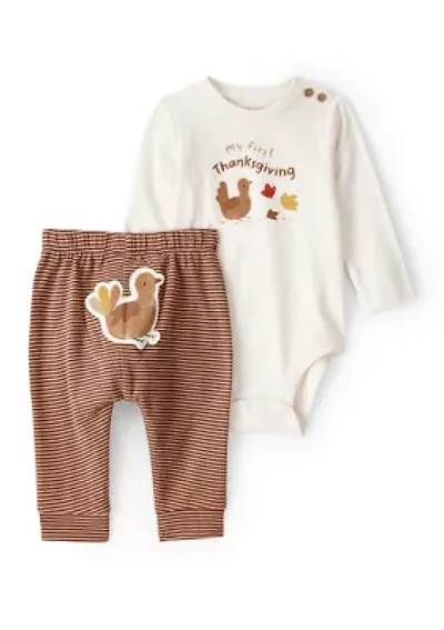 Baby Girls Turkey Bodysuit Set