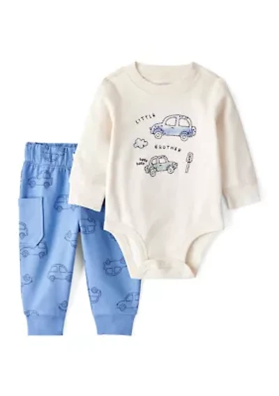 Baby Boys Long Sleeve Bodysuit and Pants Set