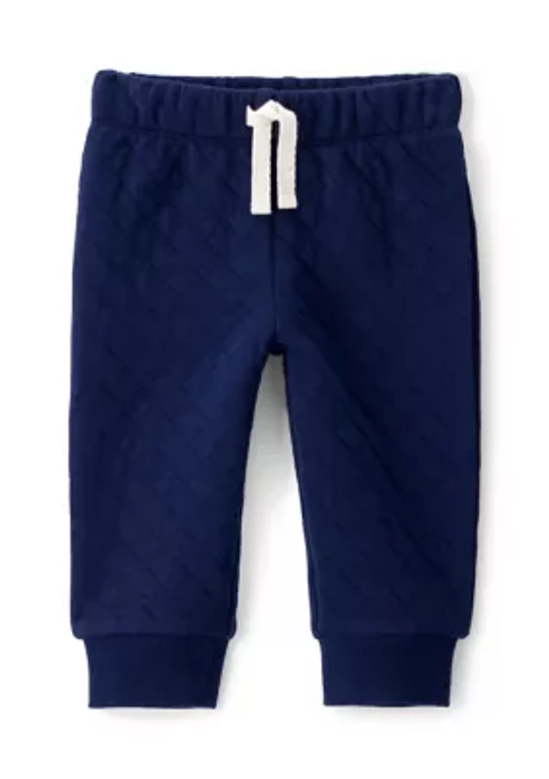 Baby Boys Long Sleeve Hooded Bodysuit and Jogger Pants Set