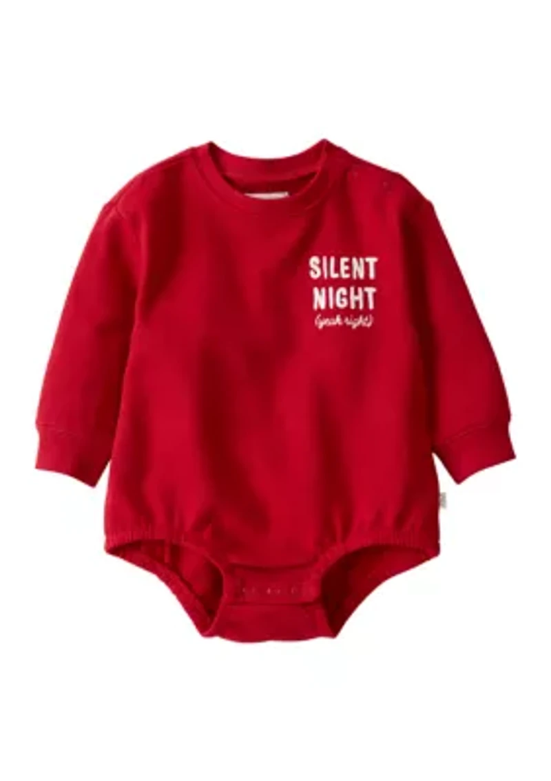 Baby Long Sleeve Silent Night Bubble Bodysuit