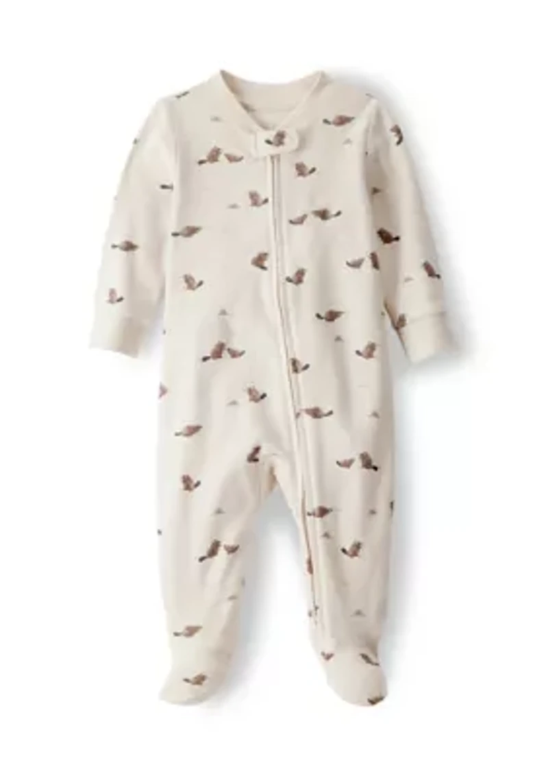 Baby Girls Printed Sleep & Play Pajama