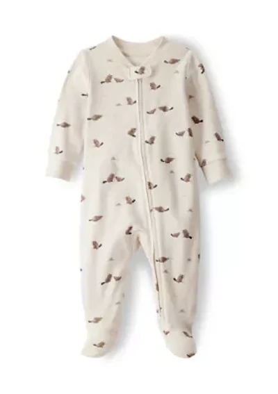 Baby Girls Printed Sleep & Play Pajama