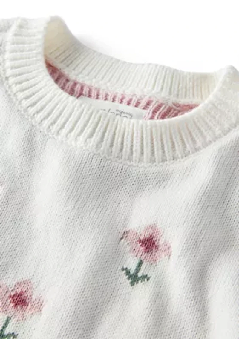Baby Girls Floral Sweater Set