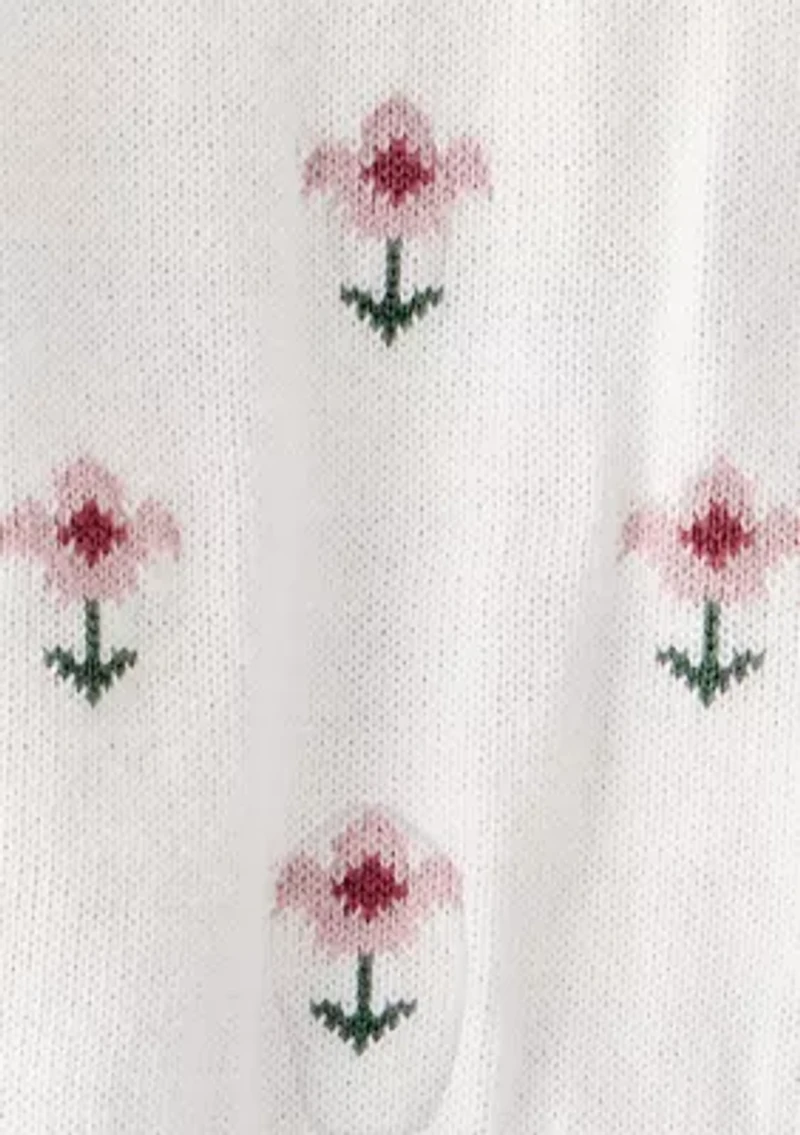 Baby Girls Floral Sweater Set
