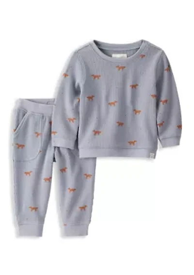 Baby Waffle Knit Set