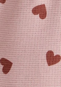 Baby Girls Heart Waffle Knit Set