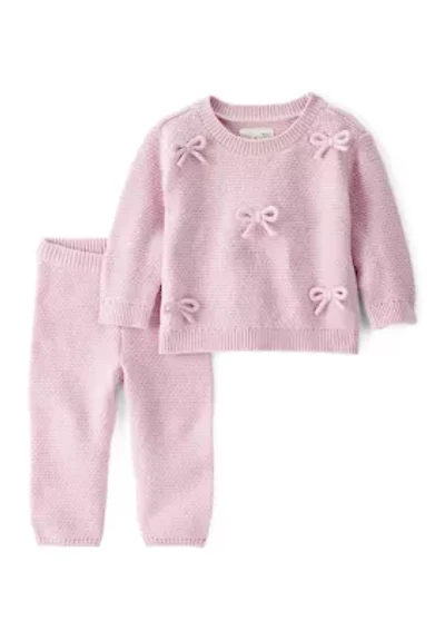 Baby Girls Bow Sweater Set