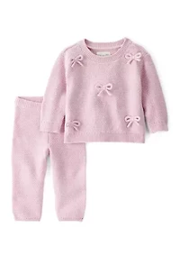 Baby Girls Bow Sweater Set