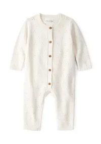 Baby Girls Sweater Knit Pointelle Jumpsuit