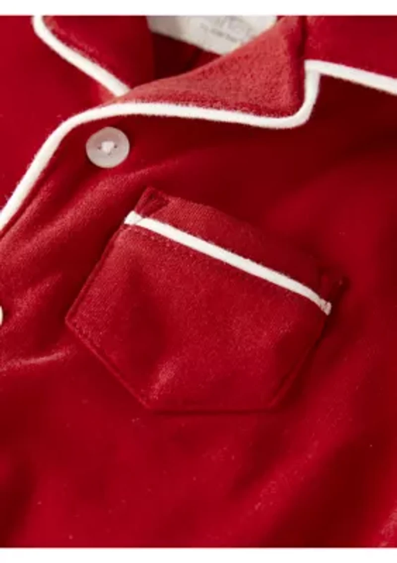 Baby Boys One-Piece Collared Bodysuit