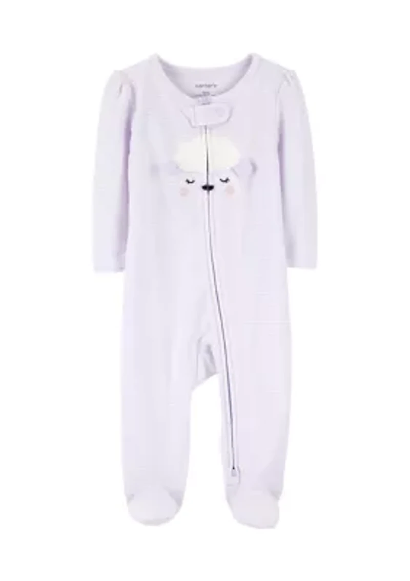 Baby Girls Footed One Piece Pajama