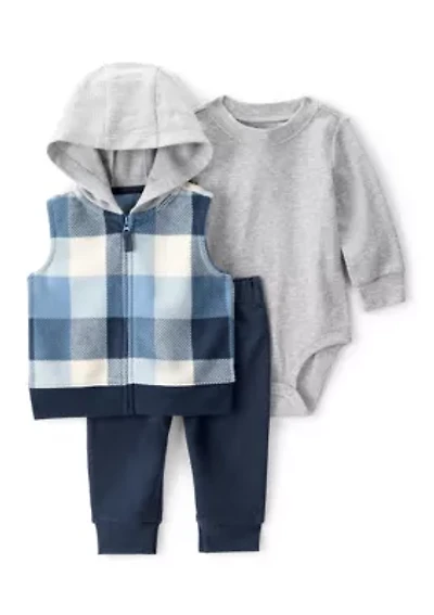 Baby Boys 3 Piece Vest Set