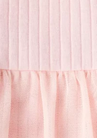 Toddler Girls Long Sleeve Bodysuit with Tulle Skirt and Pants