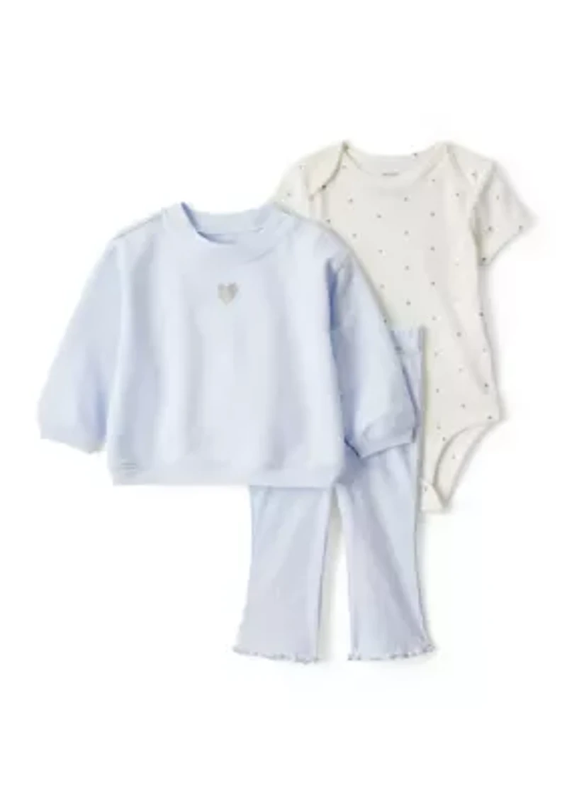 Baby Girls Three Piece Pullover Set