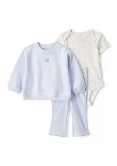 Baby Girls Three Piece Pullover Set
