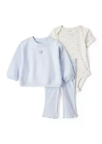 Baby Girls Three Piece Pullover Set