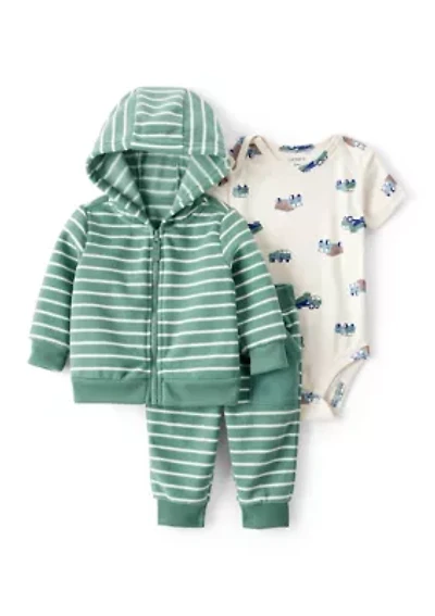 Baby Boys Zip Cardigan Set