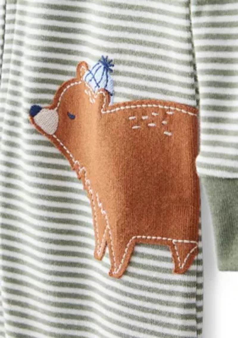 Baby Boys Stripe Footie Pajamas