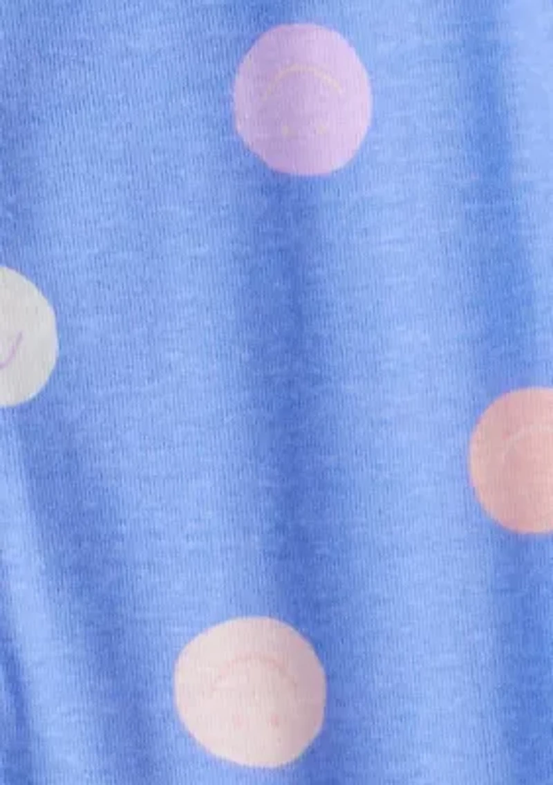 Baby Girls Polka Dot Printed Footie Pajamas