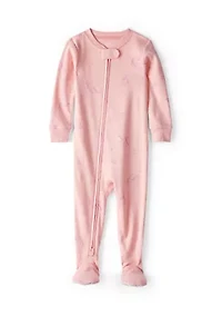 Baby Girls Fairy Star Printed Footie Pajamas Set