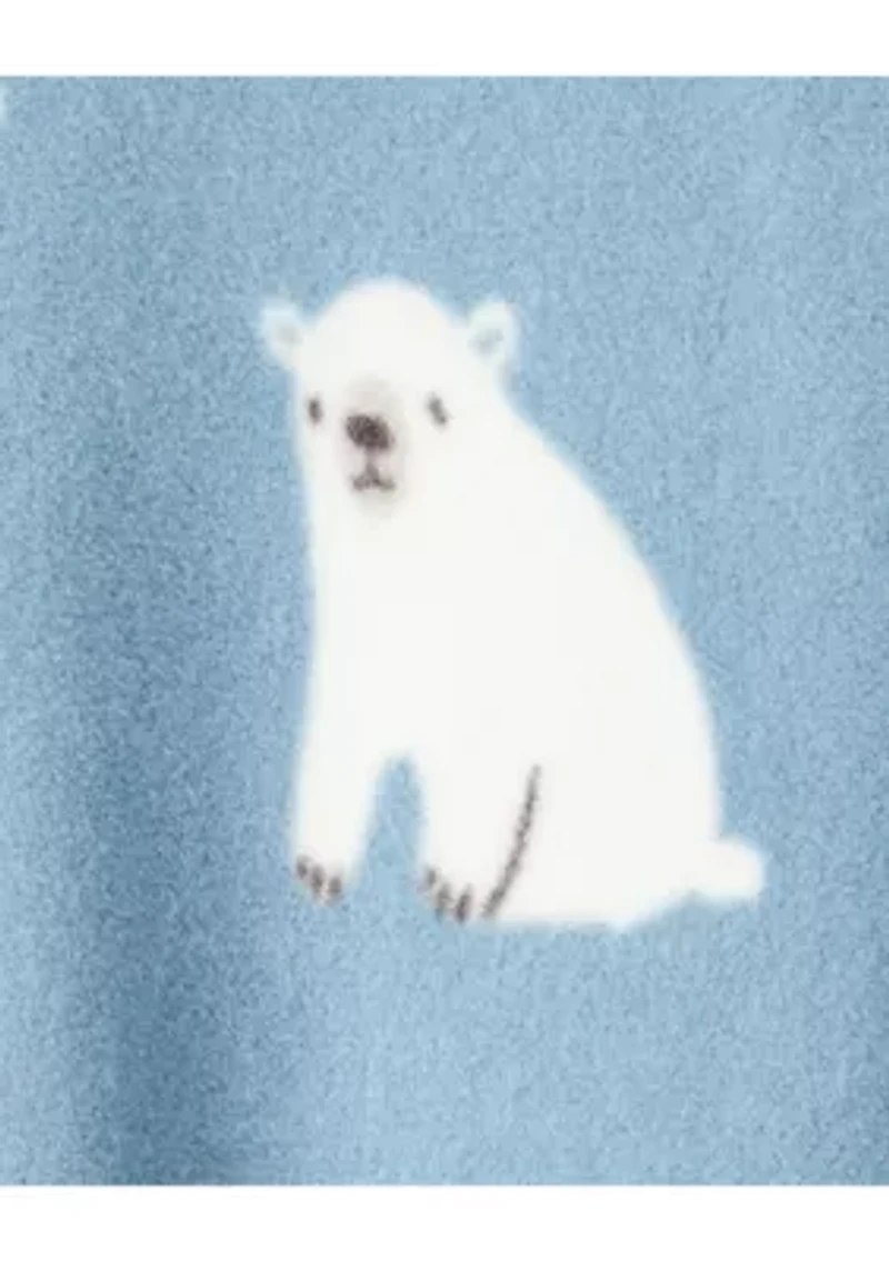 Baby Boys Printed Fleece Footie Pajamas