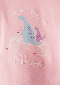 Baby Girls Dinosaur Graphic Bodysuit and Printed Pants Set