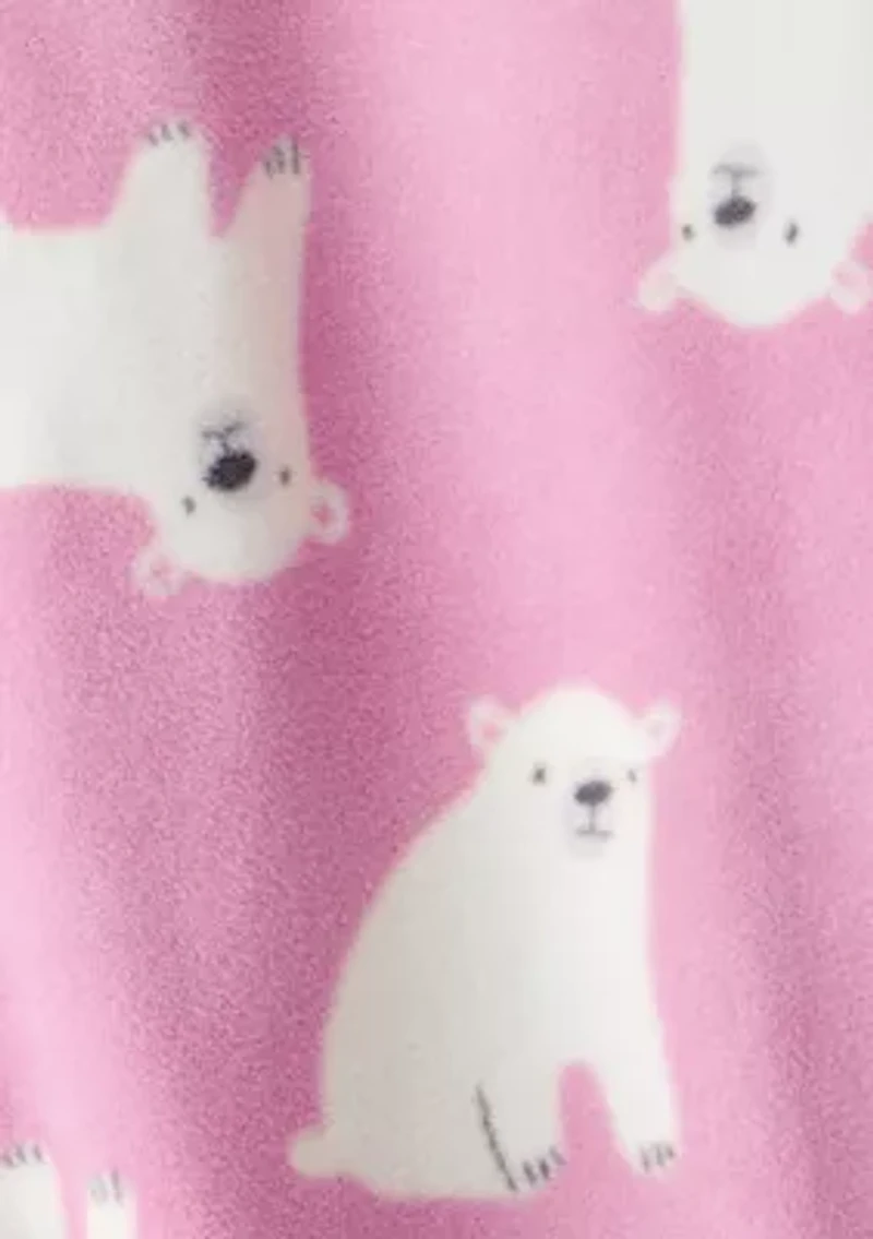 Baby Girls Printed Fleece Footie Pajamas