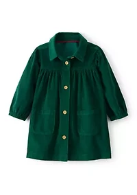 Baby Girls Collared Corduroy Dress