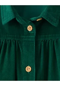 Baby Girls Collared Corduroy Dress