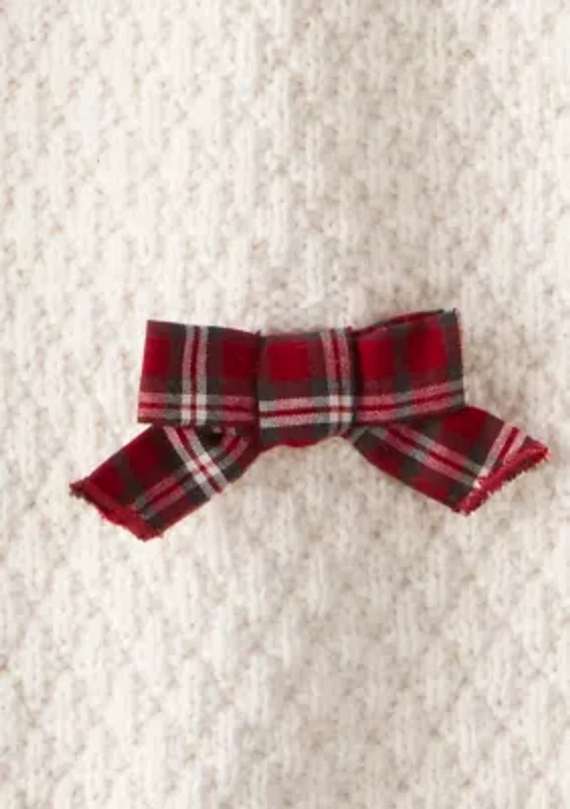 Baby Girls Bow Appliqué Footie Pajamas