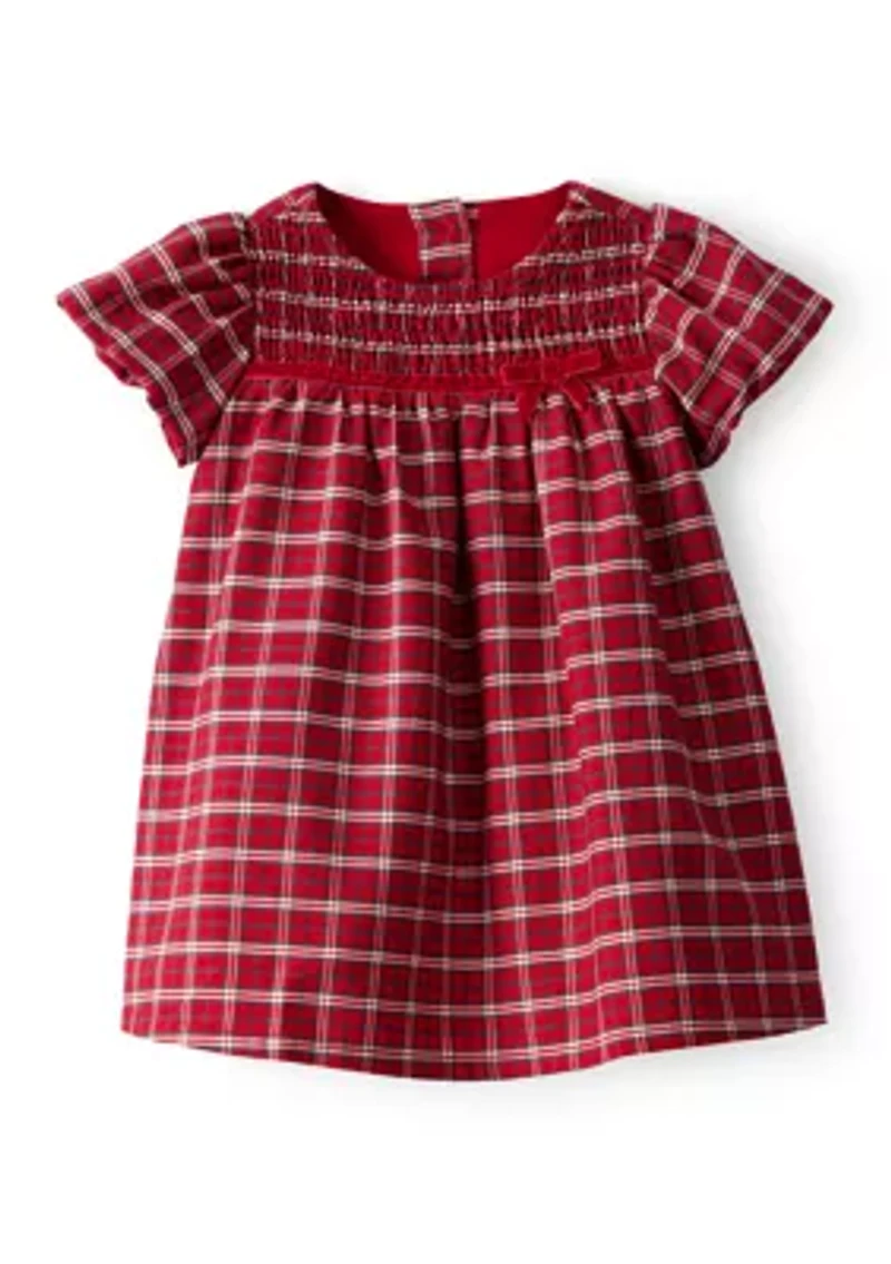Baby Girls Plaid Printed Dress